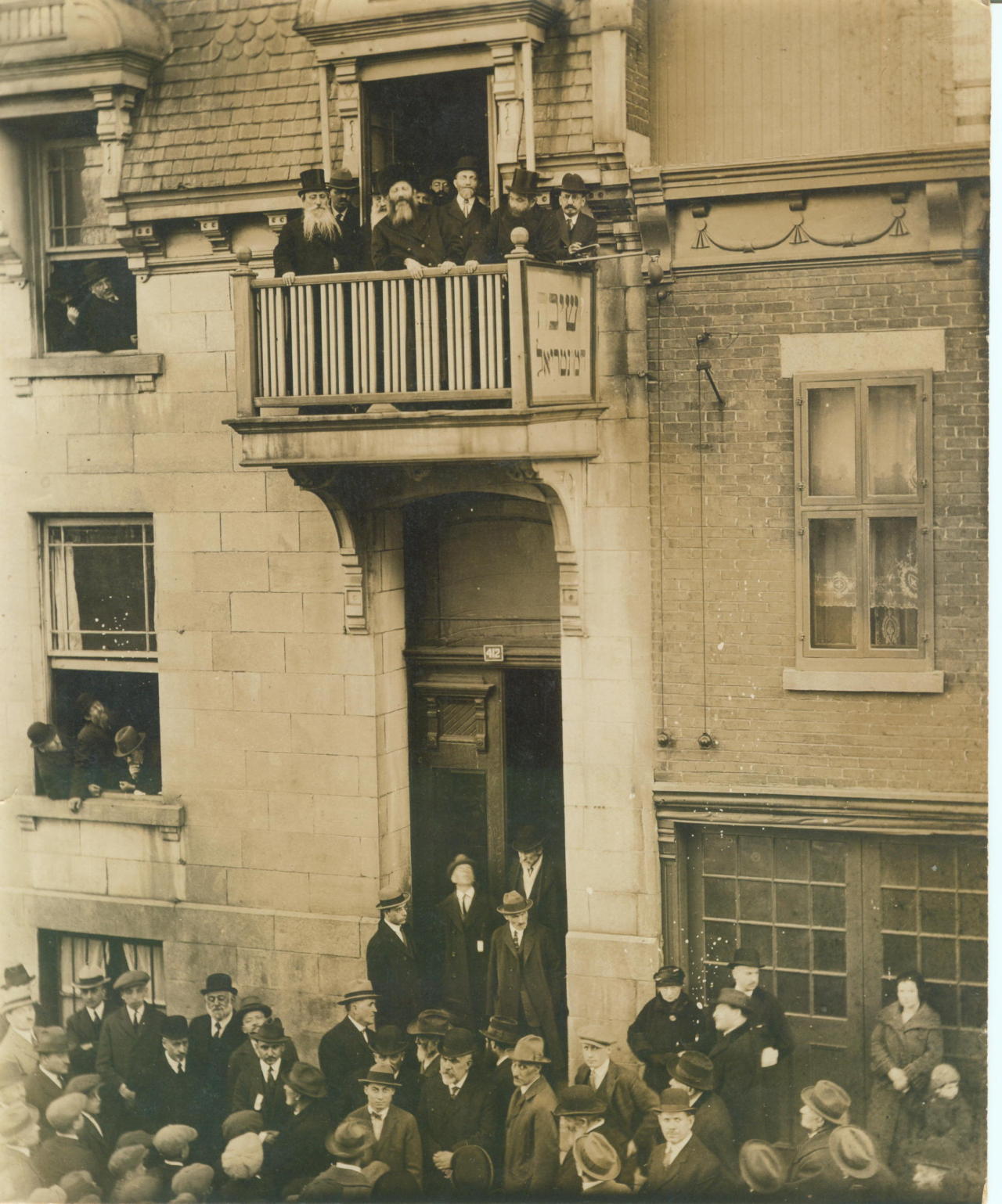 harav Kook on the balcony of a yeshiva in Montreal, Quebec; 1924. x.jpg